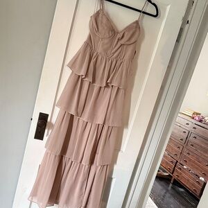 Birdy Grey Dusty Pink Layered Maxi Dress